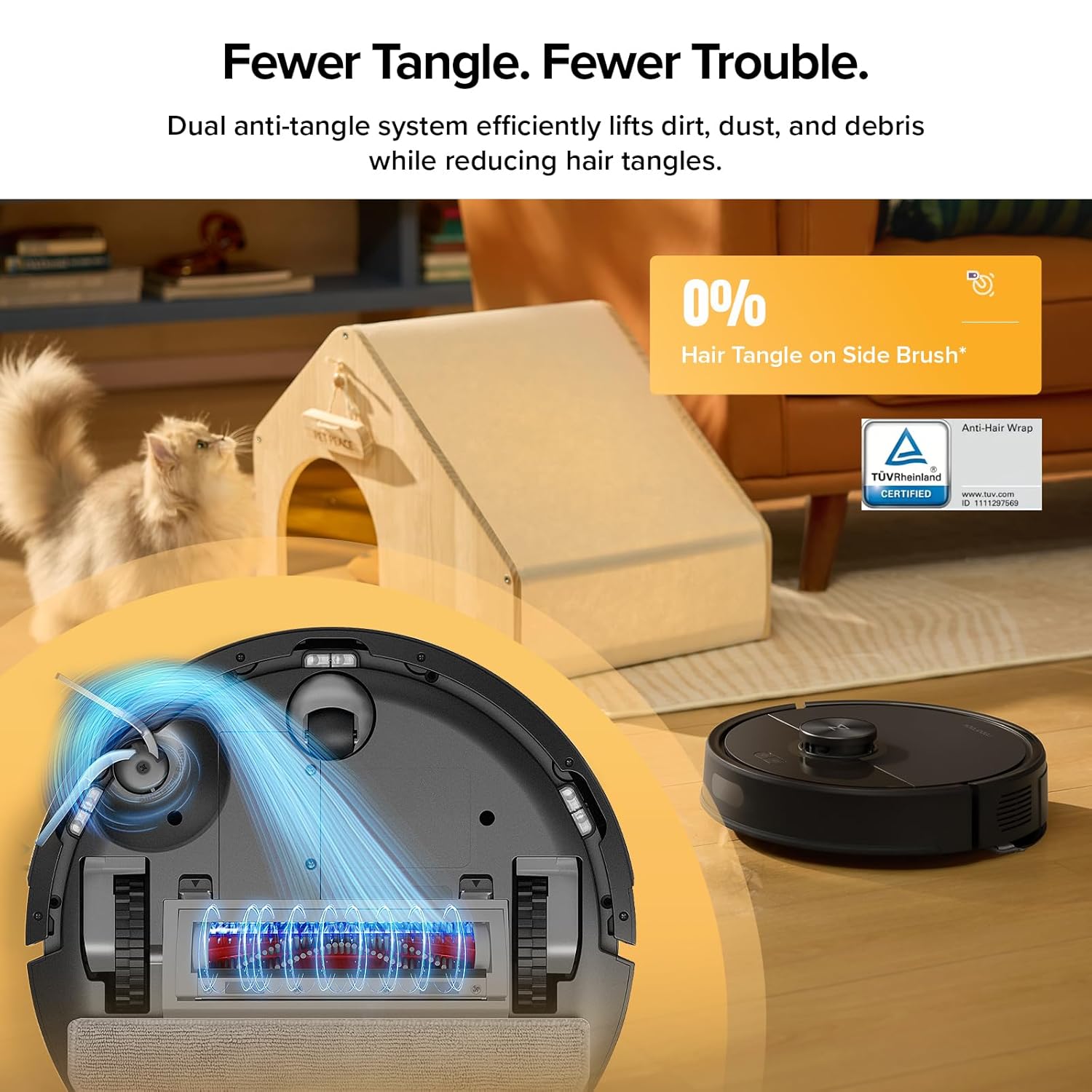 roborock Q7 M5+ Robot Vacuum and Mop, Upgraded from Q5 Max+, 7 Weeks Self-Emptying, 10000Pa Suction, Dual Anti-Tangle System, for Pet Hair & Carpet, PreciSense LiDAR Navigation, App Control, Black : Industrial & Scientific