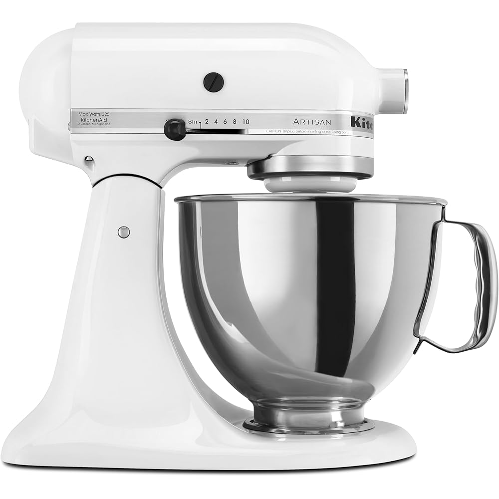KitchenAid Artisan Series 5 Quart Tilt Head Stand Mixer with Pouring Shield KSM150PS, White: Electric Stand Mixers: Home & Kitchen