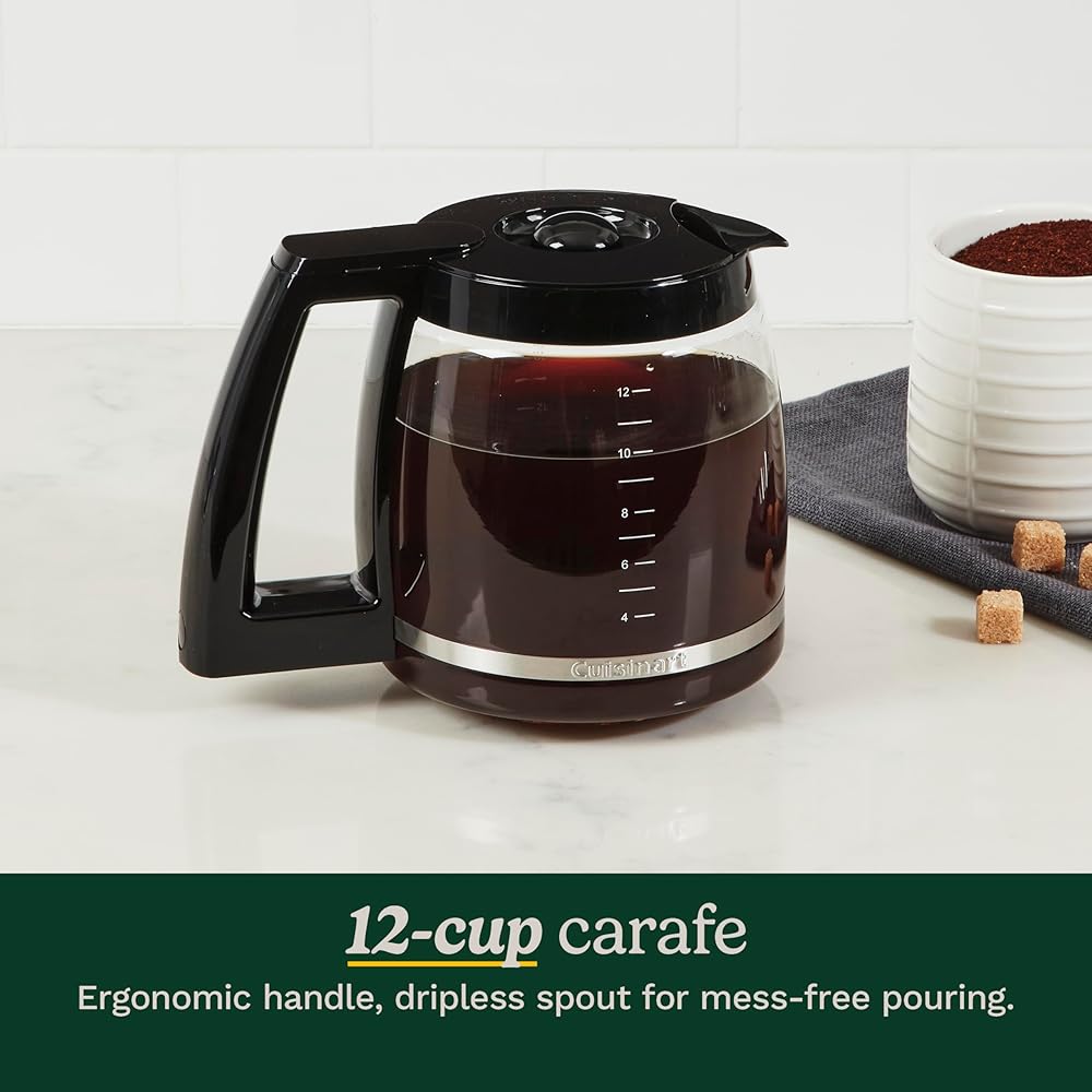 Cuisinart DCC-1200P1 Brew Central 12-Cup Programmable Coffeemaker Coffee Maker, Carafe, Brushed Chrome: Drip Coffeemakers: Home & Kitchen