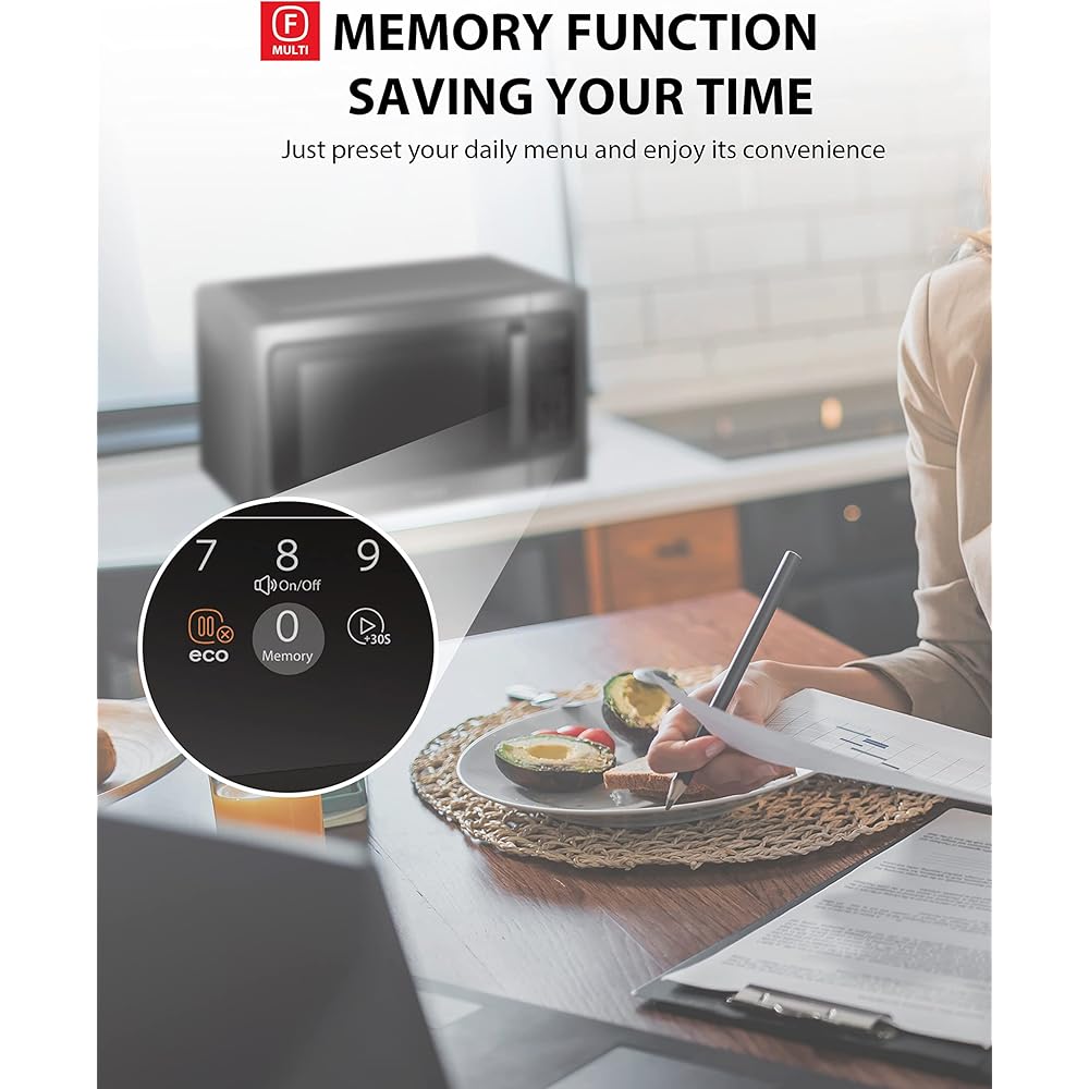 TOSHIBA ML-EM45P(BS) Countertop Microwave Oven with Smart Sensor and Position Memory Turntable, Function, 1.6 Cu.ft 13.6