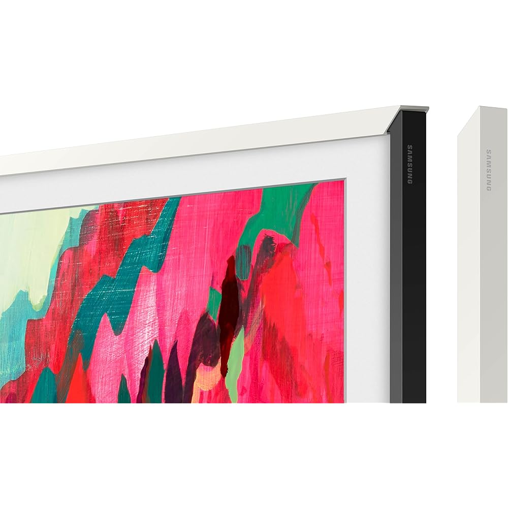 Samsung 65” The Frame Customizable Bezel (2025 Model), Magnetic, Quick and Easy Installation, VG-SCFF65WTBZA, Modern White : Cell Phones & Accessories