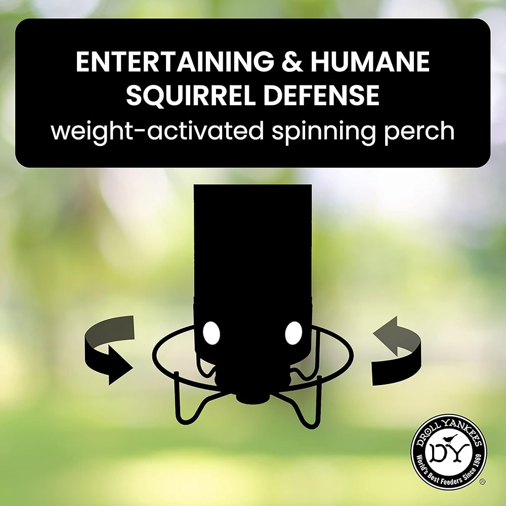 Droll Yankees Squirrel Proof Bird Feeders for Outdoors - Flipper, Collapsible Perches, 5-Pound Seed Capacity, Blue : Pet Supplies