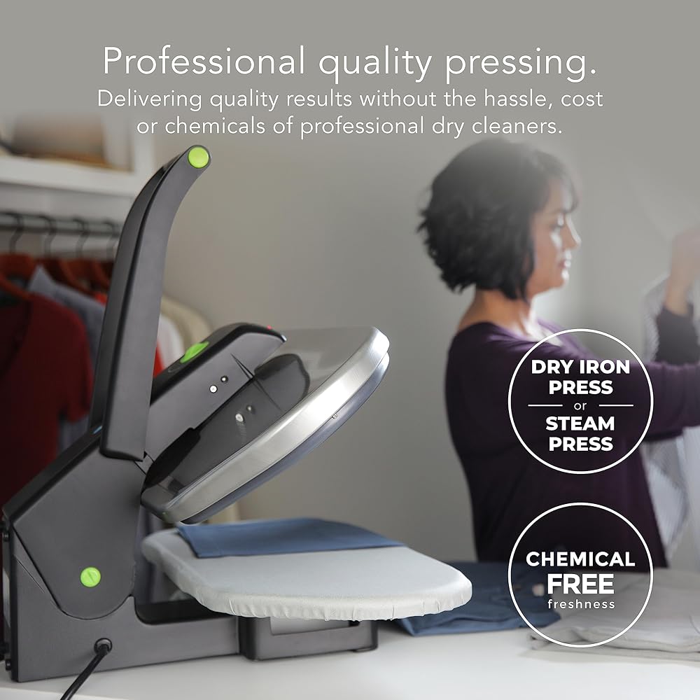 Steamfast SF-680 Digital Steam Press with Multiple Fabric Settings and Steam Burst Function,Stainless/Black : Home & Kitchen