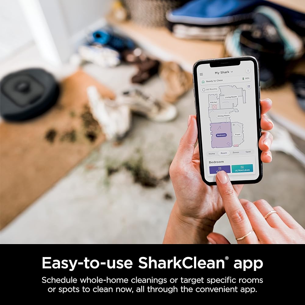 - Shark AV2501S AI Ultra Robot Vacuum, with Matrix Clean, Home Mapping, 30-Day Capacity HEPA Bagless Self Empty Base, Perfect for Pet Hair, Wifi, Dark Grey