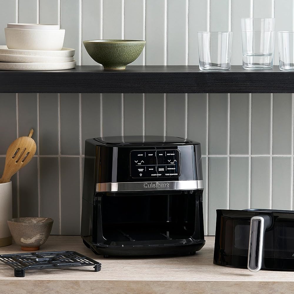 Cuisinart Air Fryer, 4.5-Quart Basket Fryer with 4 Cooking Functions to Air Fry, Roast, Bake, and Keep Warm, 4 Airfryer Presets, Dishwasher-Safe Parts, AIR-160NAS, Stainless Steel & Black : Home & Kitchen