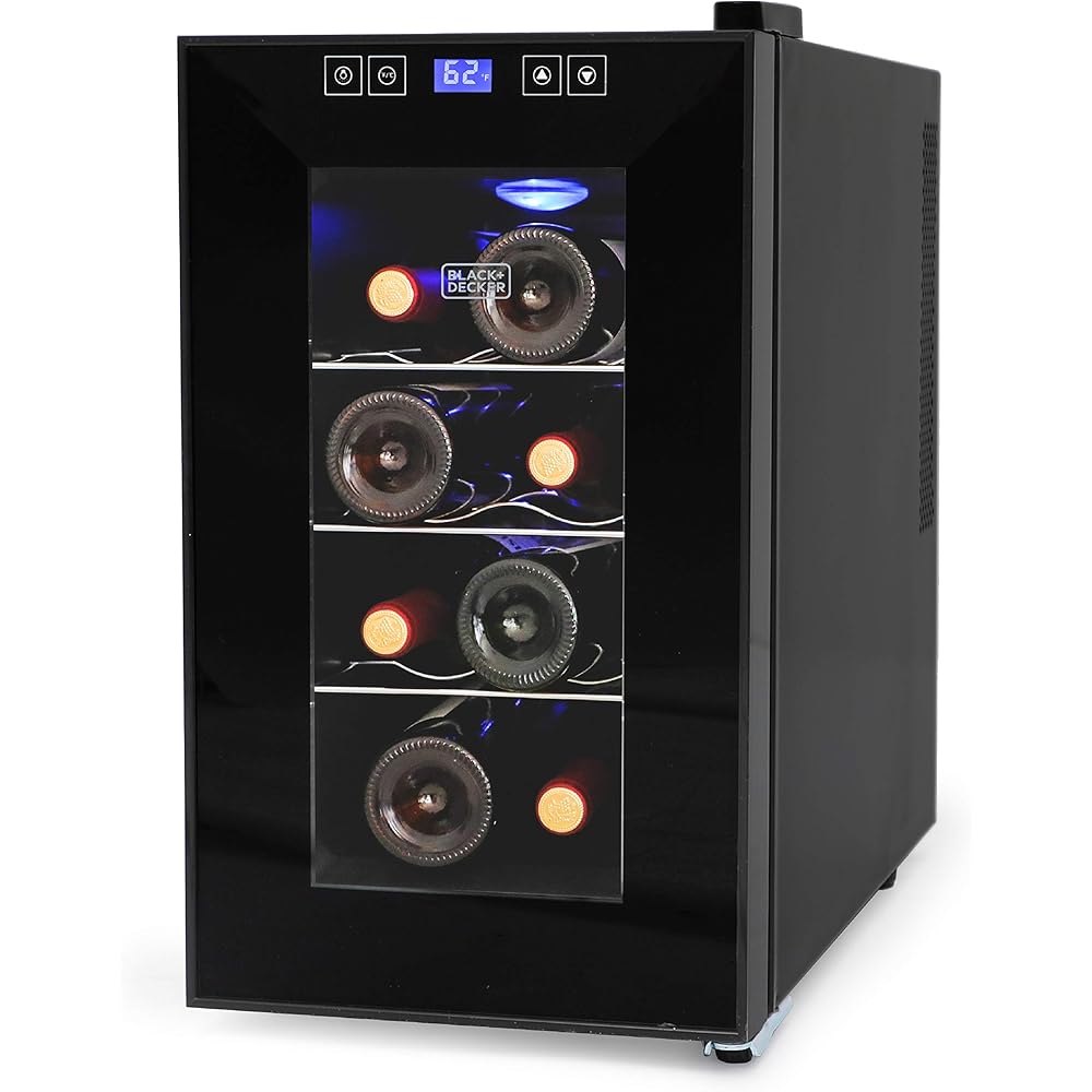 BLACK+DECKER BD60026 Wine Cellar with LED Display (8-Bottle Capacity) : Home & Kitchen