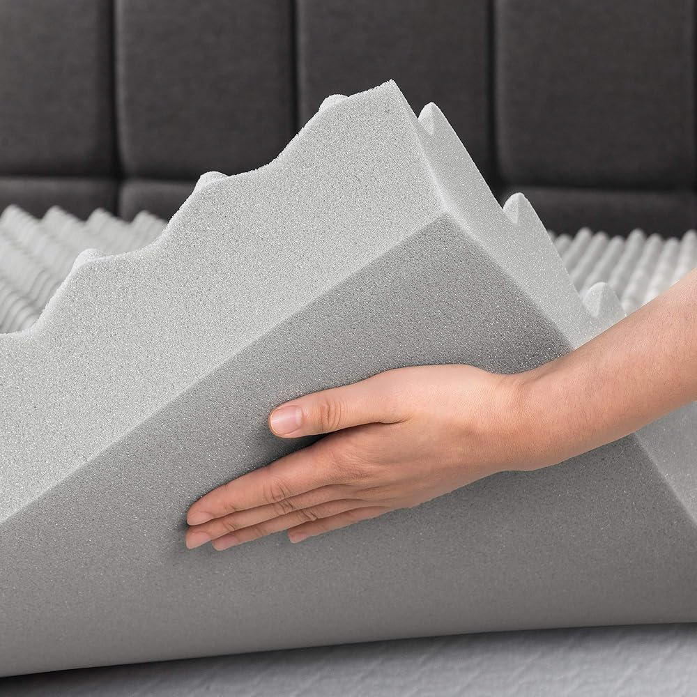 Best Price Mattress Mellow 4 Inch Egg Crate Memory Foam Mattress Topper with Infusion, Queen : Home & Kitchen