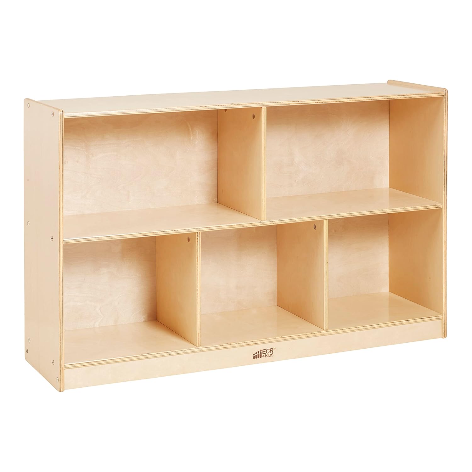 ECR4Kids 5-Compartment Mobile Storage Cabinet, 30in, Classroom Furniture, Natural : Home & Kitchen