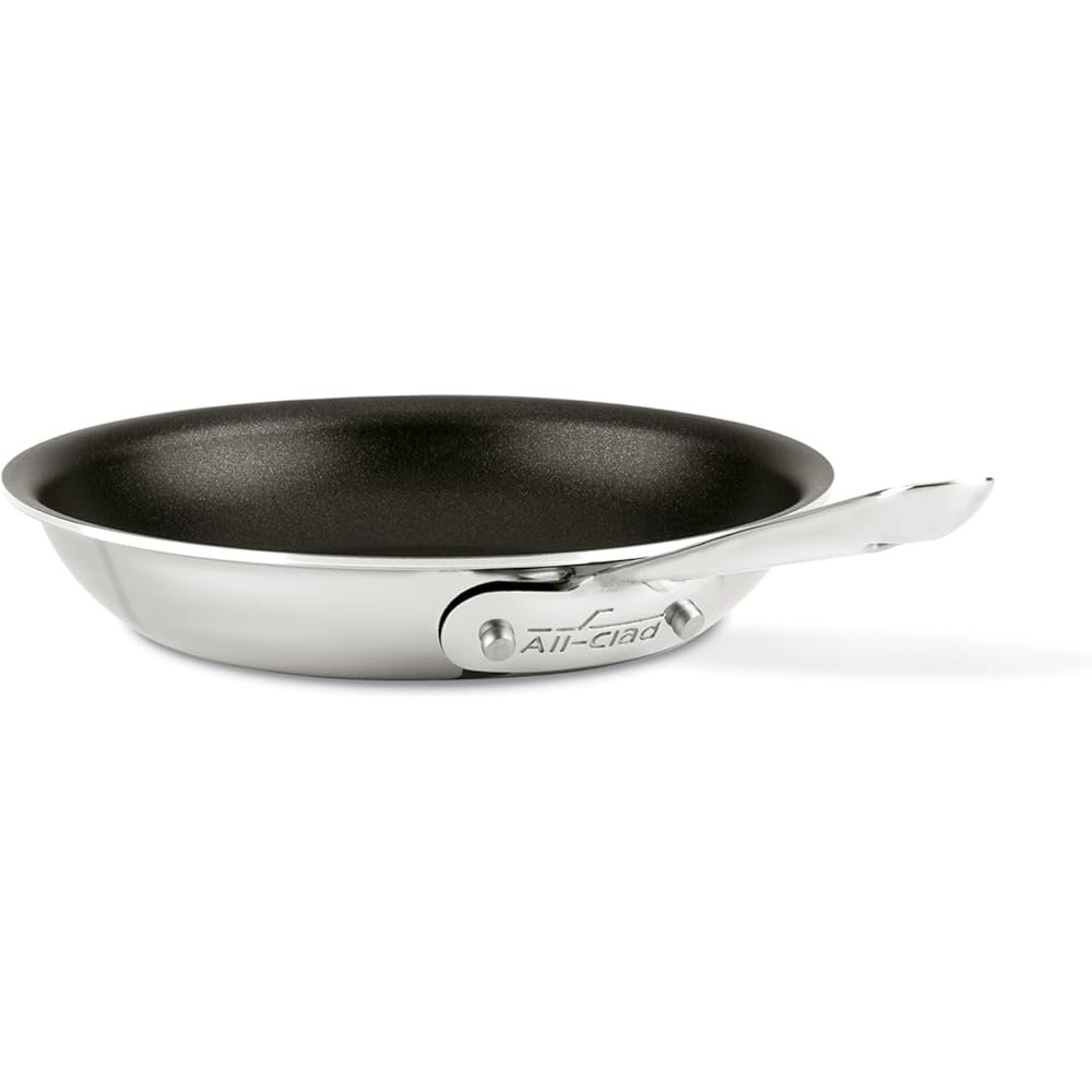 All-Clad D3 8 Inch Stainless Steel Pro Non Stick Frying pan, 3-Ply Stainless Steel Pan, Induction, Oven Broiler Safe 500F Skillet, Professional Cookware, Silver: Home & Kitchen