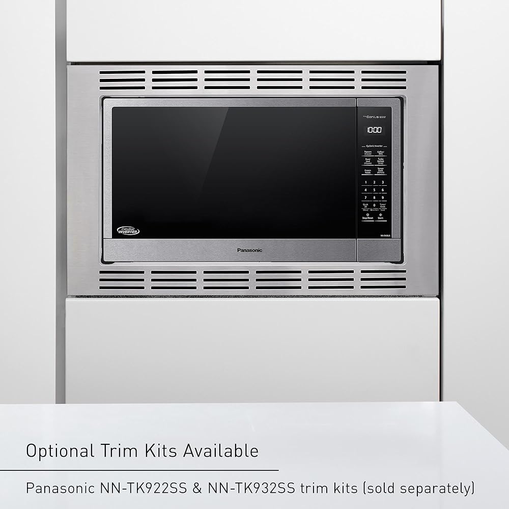 Panasonic NN-SN98JS Microwave Oven Stainless Steel Countertop/Built-In with Inverter Technology and Genius Sensor, 2.2 Cubic Foot