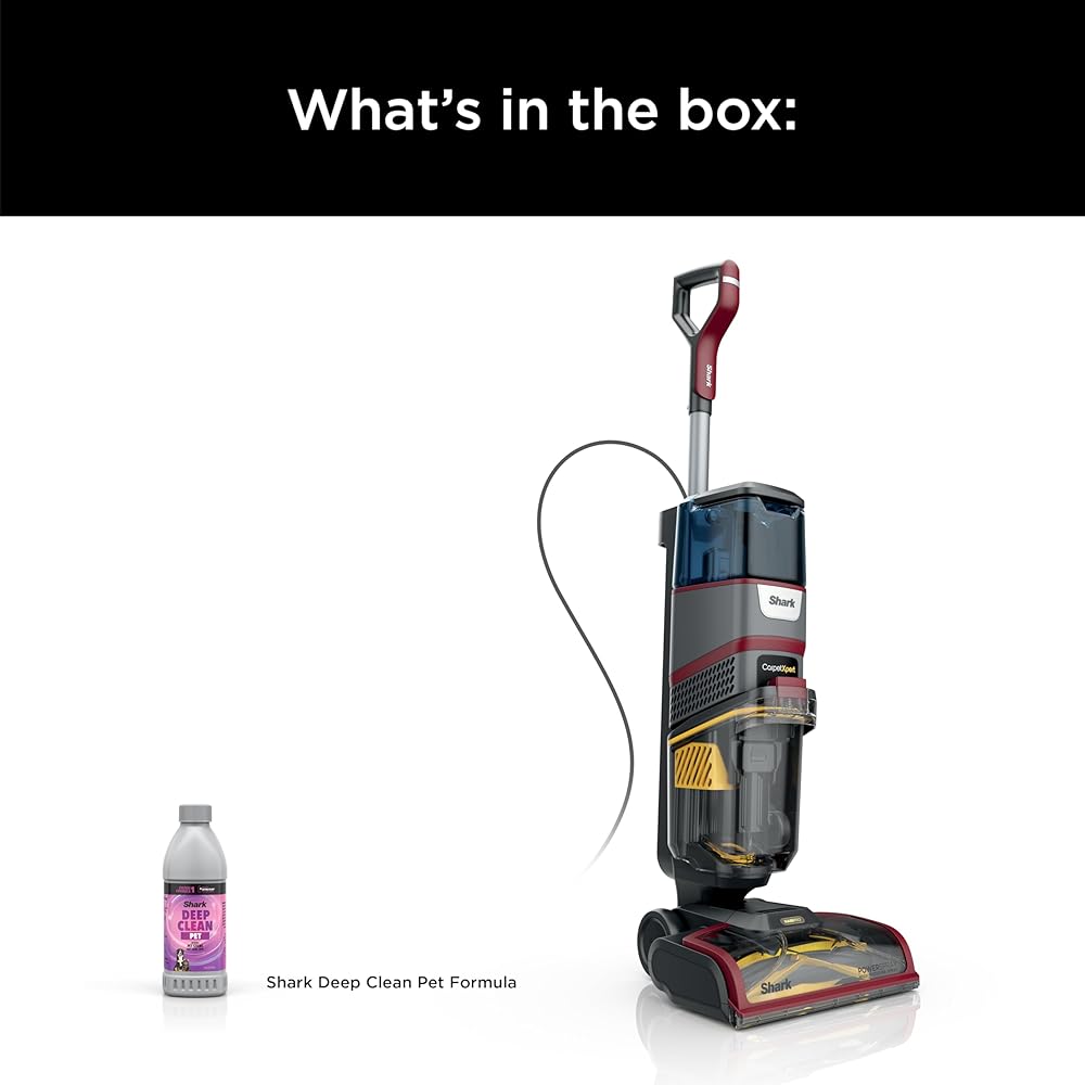 - Shark CarpetXpert HairPro Upright Carpet Cleaner, Perfect for Pets, Lightweight & Powerful, Dirt, Grime, Hair & Odor Removal, Carpet Shampooer, Pet Cleaning Solution, Magenta, EX221BRN