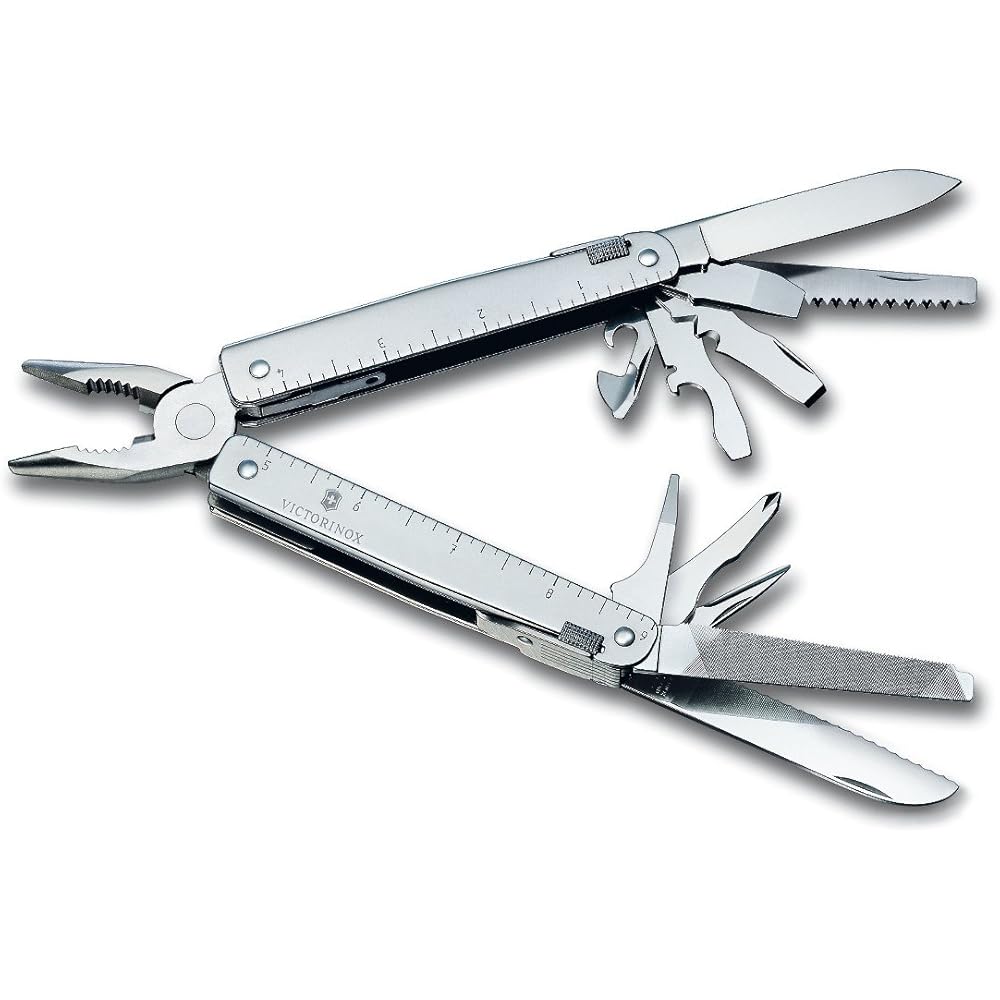 Victorinox Swiss Army Swisstool with Nylon Pouch Stainless Steel, 115mm : Tools & Home Improvement