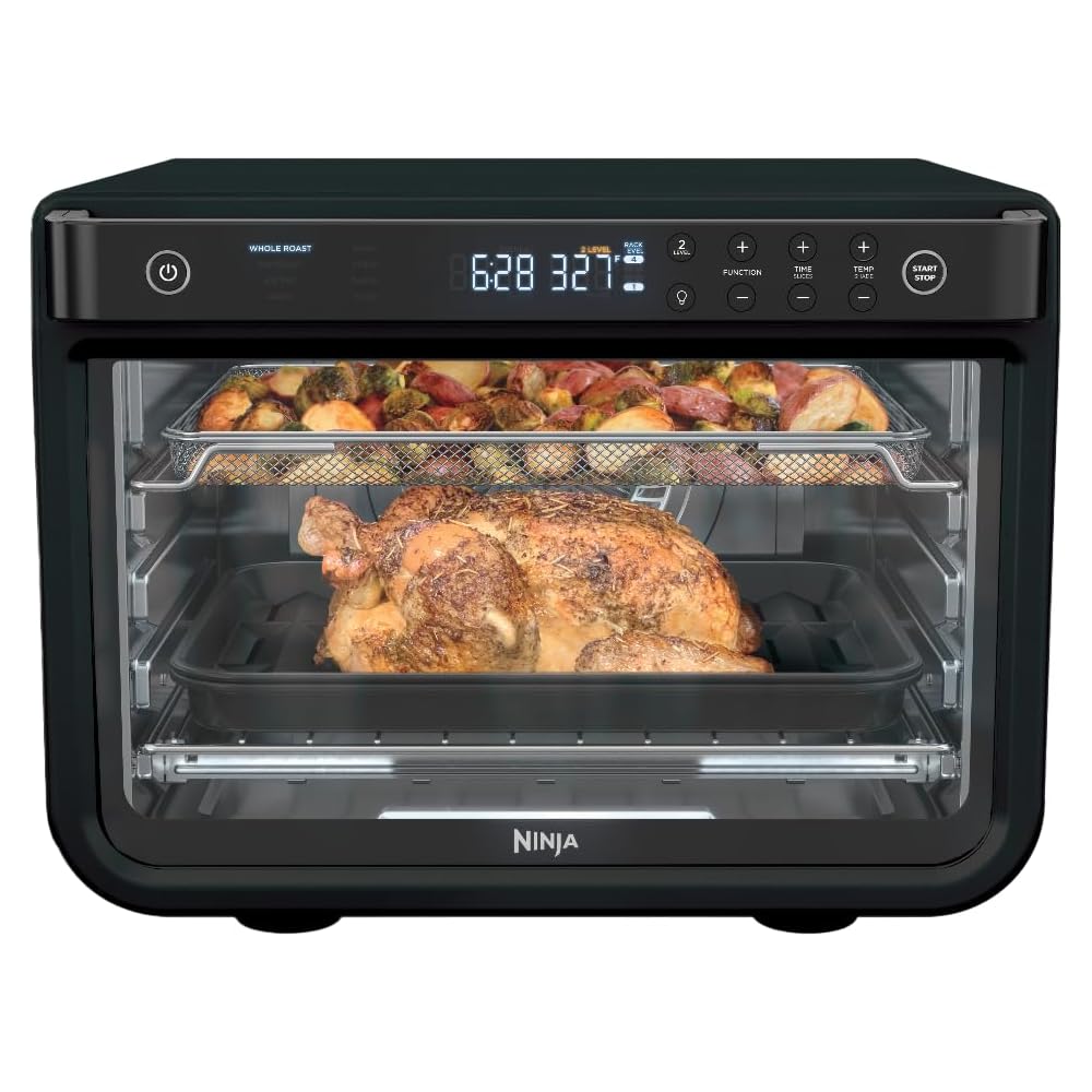 Ninja DT202BK Foodi 8-in-1 XL Pro Air Fry Oven, Large Countertop Convection and Digital Toaster Oven, 1800 Watts, Black, 12 in. : Home & Kitchen