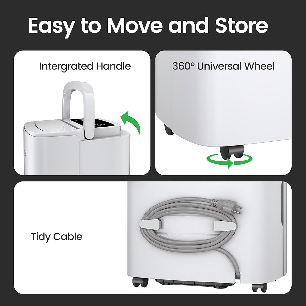 - Waykar 80 Pints Energy Star Home Dehumidifier for Spaces up to 5,000 Sq. Ft at Home, in Basements and Large Rooms with Drain Hose, Handle, Auto Defrost and Self-Drying.