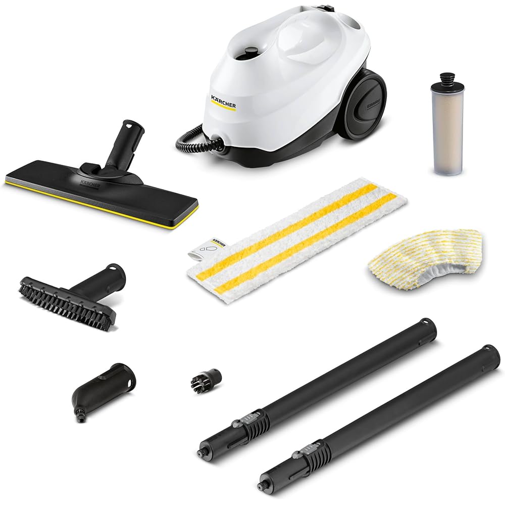 - Kärcher Steam Cleaner, Multi Purpose, Power Steamer, Chemical-Free, 40 Sec Heat-Up, for Grout, Tile, Hard Floors, Appliances & More - SC 3 Easy Fix