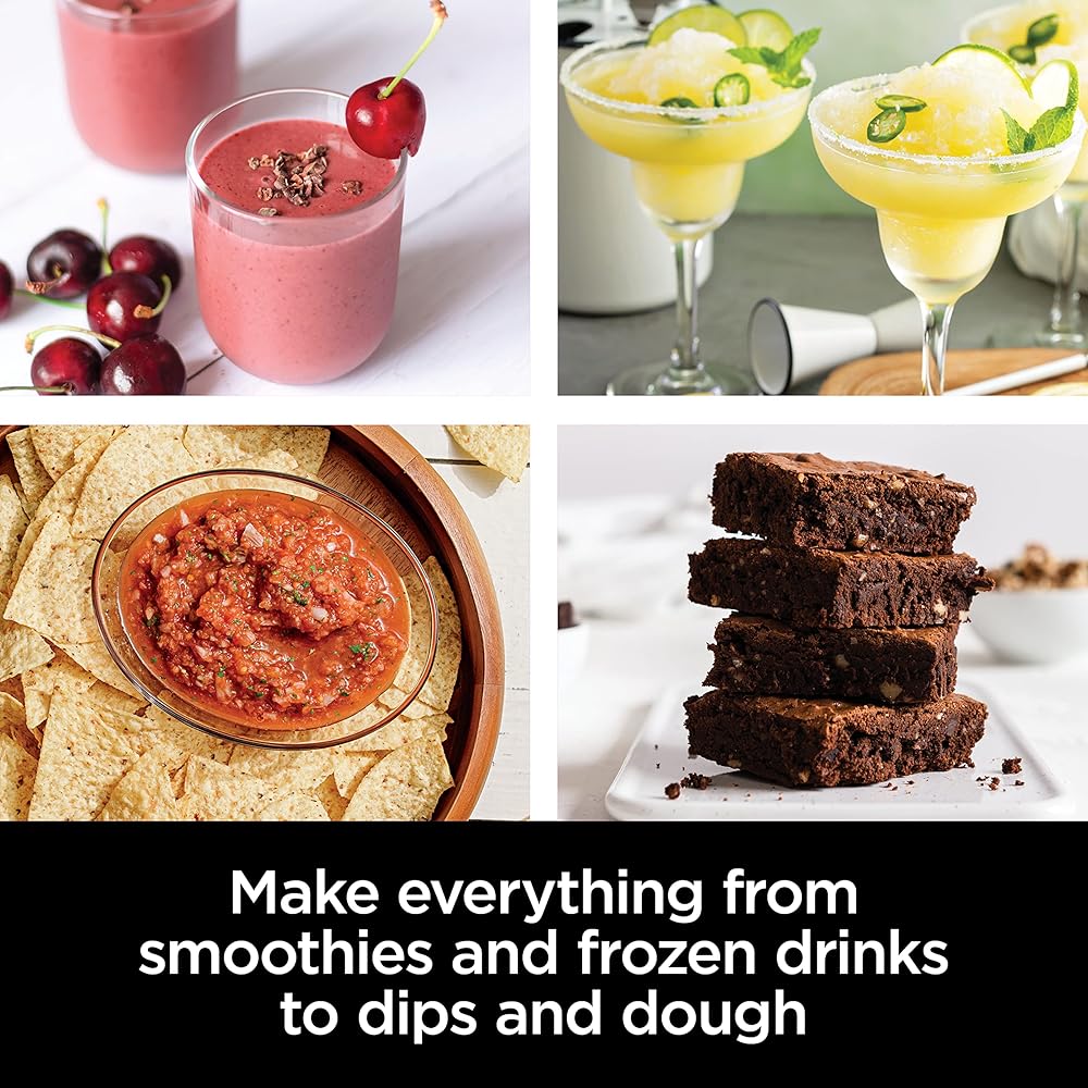 Ninja Blender, Compact Kitchen System, 1200W, 3 Functions for Smoothies, Dough & Frozen Drinks with Auto-IQ, 72-oz.* Blender Pitcher, 40-oz. Processor Bowl & 18-oz. Single-Serve Cup, Grey, AMZ493BRN: Home & Kitchen