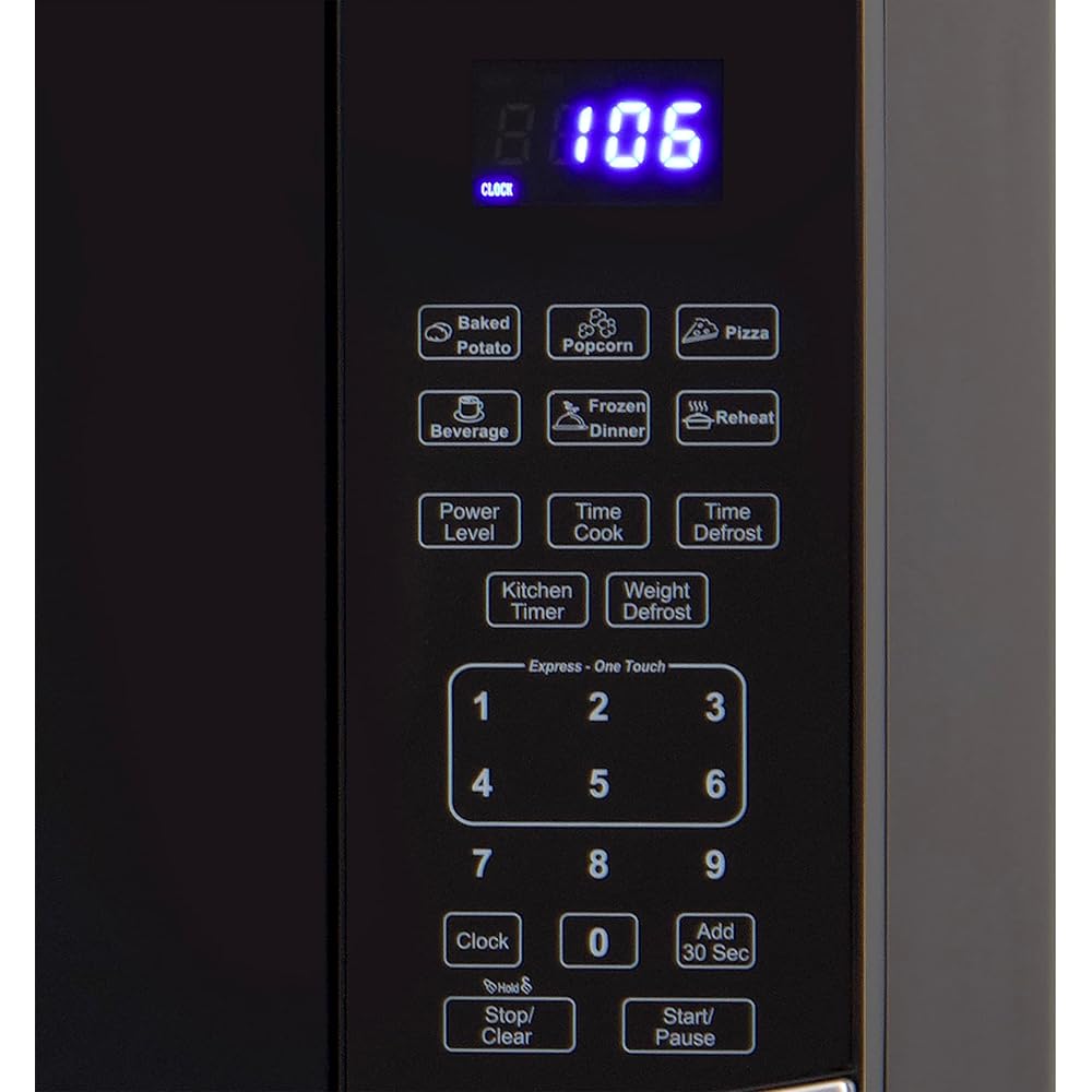Avanti MT09V3S Microwave Oven 900-Watts Compact with 10 Power Levels and 6 Pre Cooking Settings, Speed Defrost, Electronic Control Panel and Glass Turntable, 0.9-Cu.Ft, Stainless Steel : Home & Kitchen