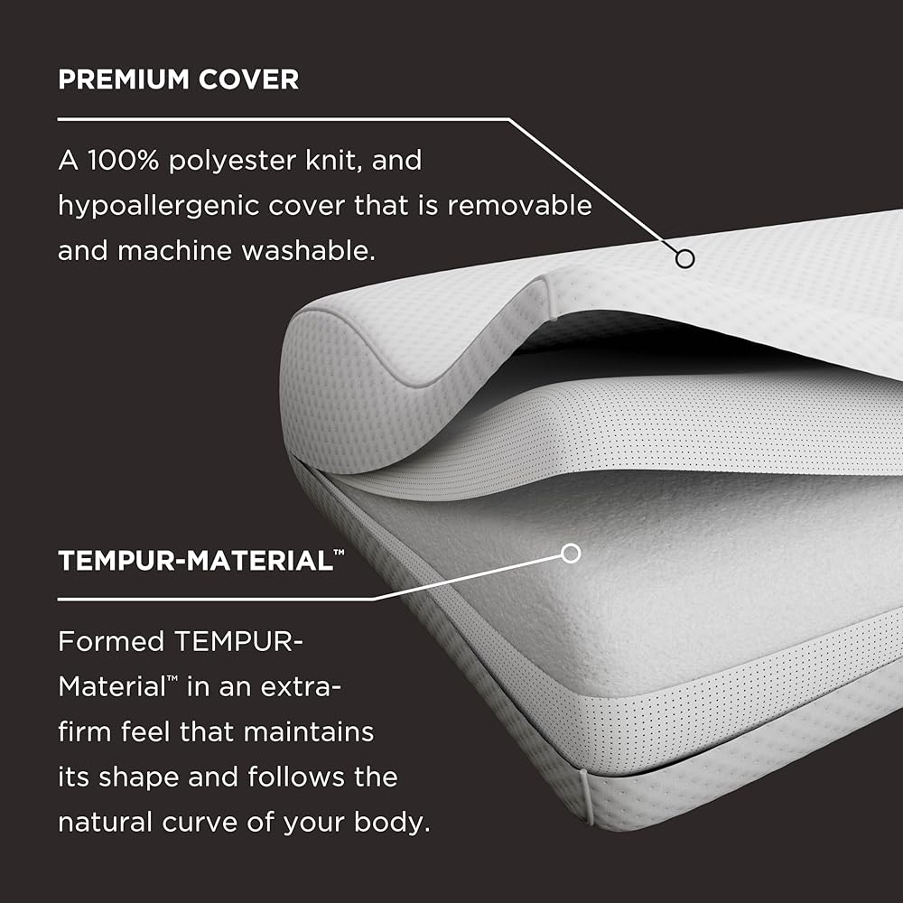 Tempur-Pedic TEMPUR-Ergo Neck Pillow, Medium Profile, White : Home & Kitchen
