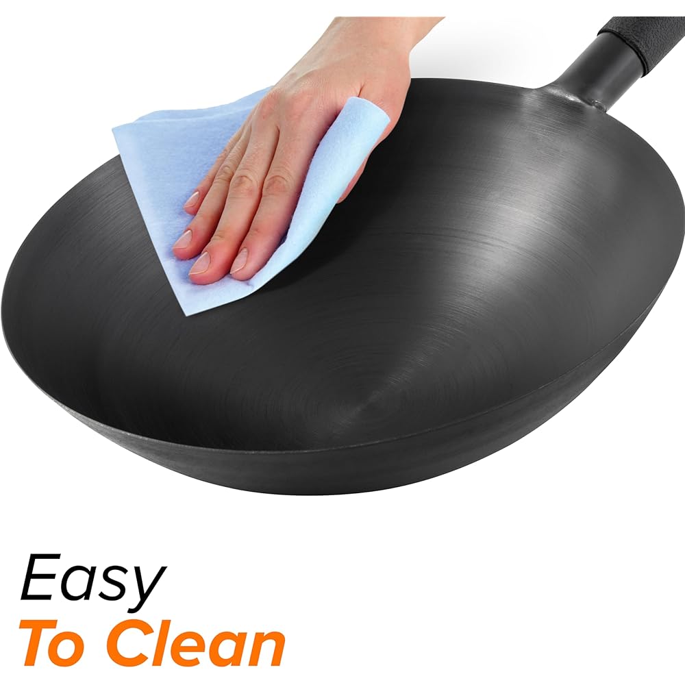 Nuwave Mosaic Induction Wok, Precise Temp Controls from 100°F to 575°F in 5°F, Wok Hei, Infuse Complex Charred Aroma & Flavor, 3 Watts 600,900 & 1500, Authentic 14-inch Carbon Steel Wok Included,Black: Home & Kitchen