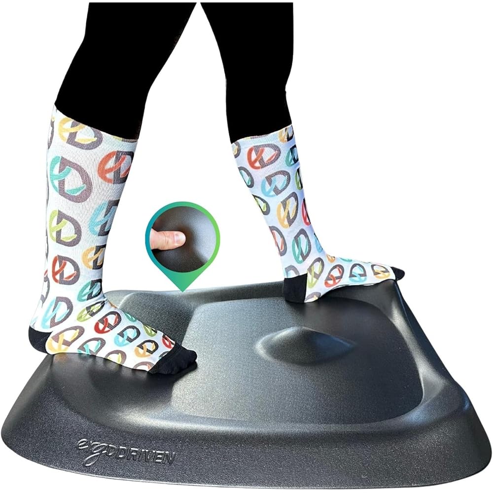 Topo Comfort Mat by Ergodriven | The Original Not-Flat Anti-Fatigue Standing Desk Mat with Calculated Terrain | Accessories | Obsidian Black : Home & Kitchen