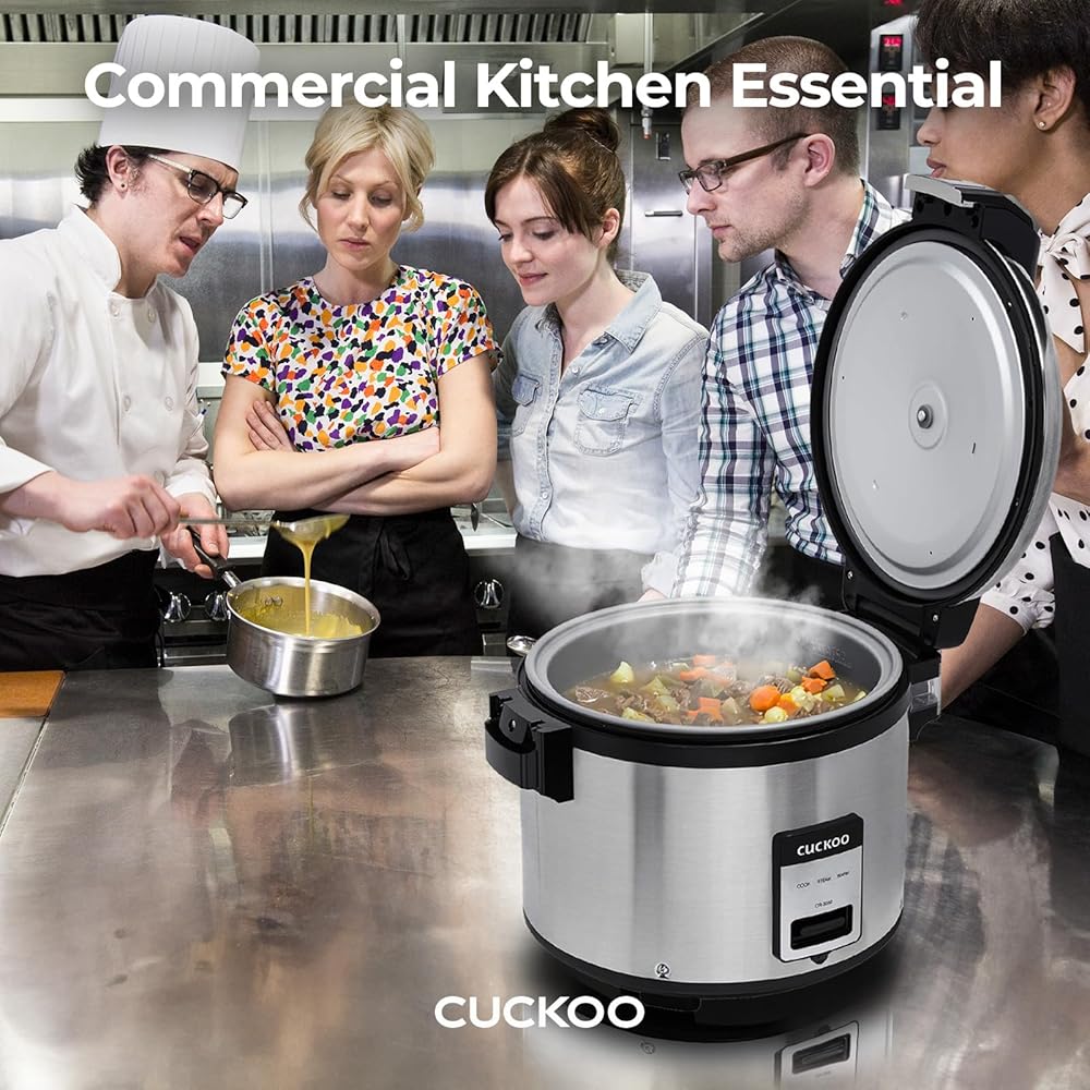 CUCKOO CR-3032 30-Cup (Uncooked) / 60-Cup (Cooked) Large Capacity Commercial Rice Cooker & Warmer with Nonstick Inner Pot, Switch Press (Silver/Black) : Industrial & Scientific
