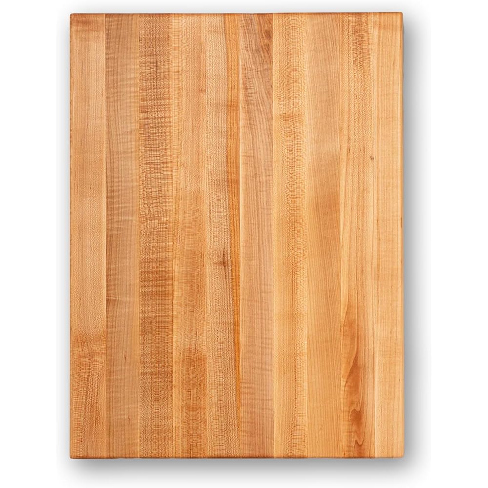 John Boos Platinum Commercial Series Rectangular Wooden Maple Cutting Board 24”x18” – 1.75” Thick, 21-lb Reversible Butcher Block with 1/4” Radius Edges, Edge-Grain & Finger Grips – Made in the USA: Home & Kitchen
