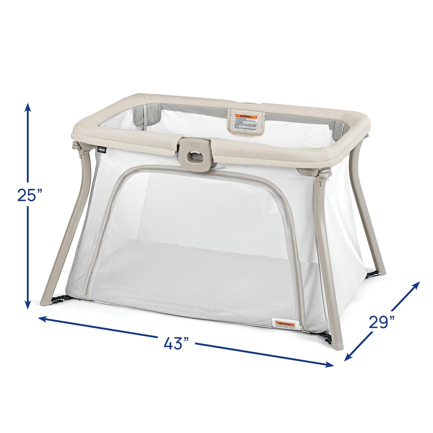 : Chicco Alfa Lite Lightweight Travel Playard, Portable Playpen for Babies and Toddlers, Snap-Open/Compact Fold Design, 13 lbs., Baby Travel Essential | Dove/Beige : Baby