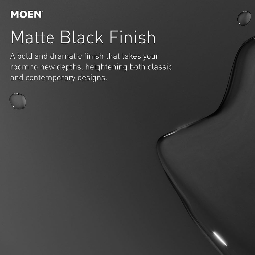 Moen Engage Matte Black 2.5 GPM Handheld Showerhead and Rain Shower 2-in-1 Combo Featuring Magnetic Docking System and Metal Hose, 26009BL