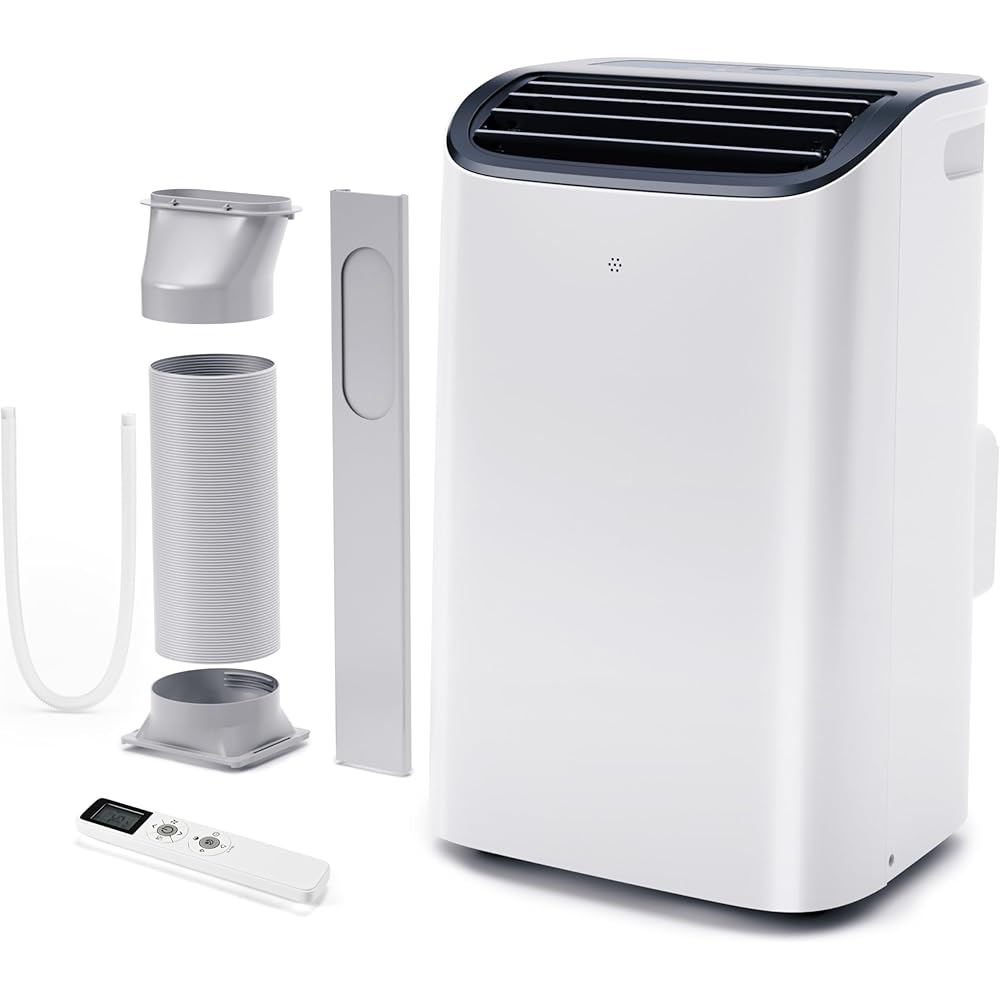 EUHOMY Portable Air Conditioners 14,000 Btu for Room up 700 Sq.Ft, 4 in 1 Modes Portable AC with Cool, Dehumidifier, Fan, Sleep Modes, Stand up AC Unit with 46dB Low Noise & 24H Timer, Auto Swing : Home & Kitchen