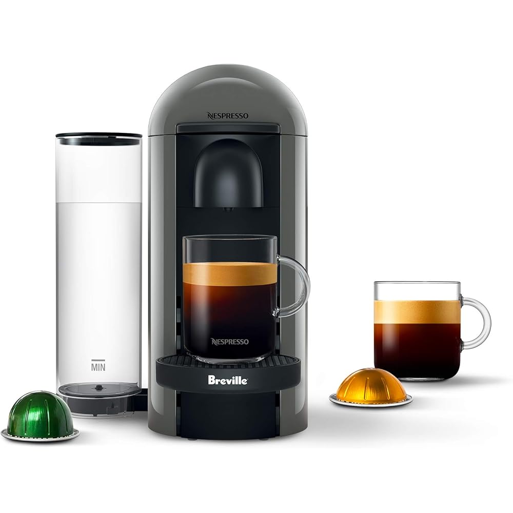 Breville Nespresso VertuoPlus Coffee and Espresso Machine by Breville,8 ounce,Grey: Home & Kitchen