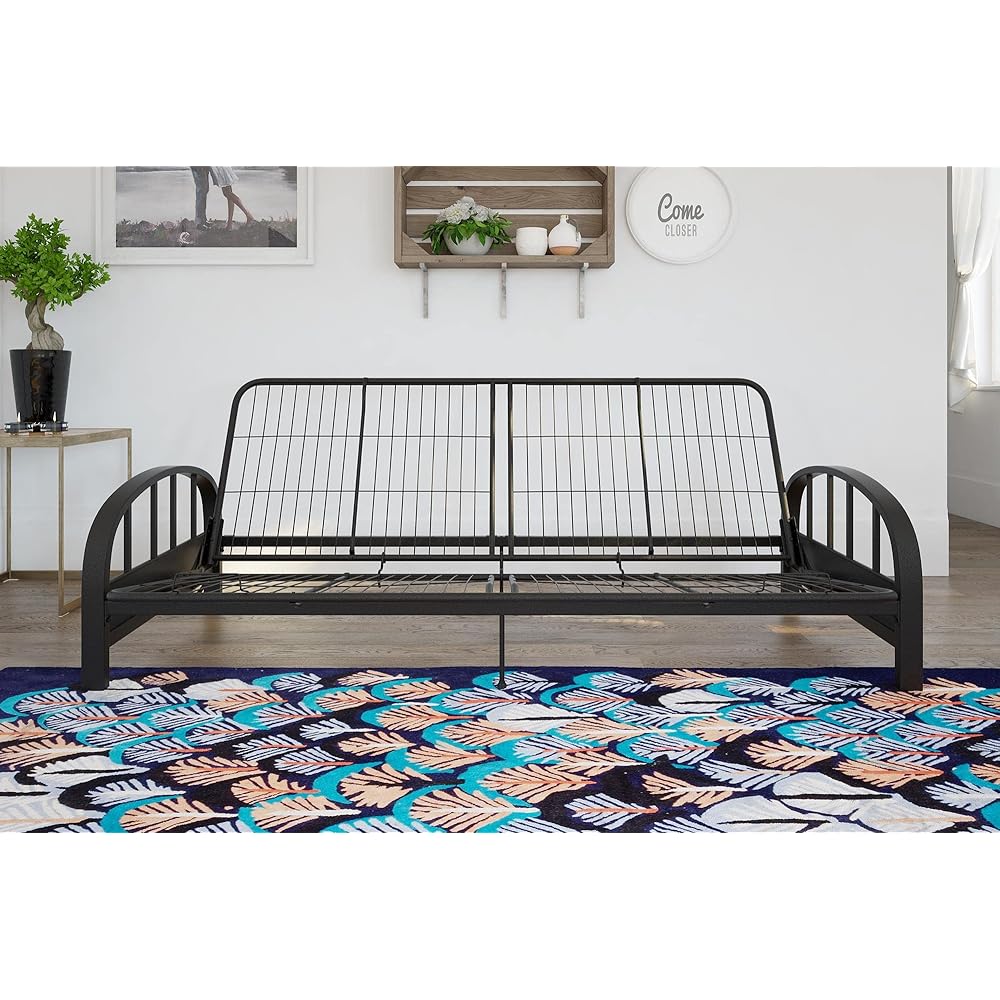 DHP Aiden Metal Futon Frame, Black : Home & Kitchen