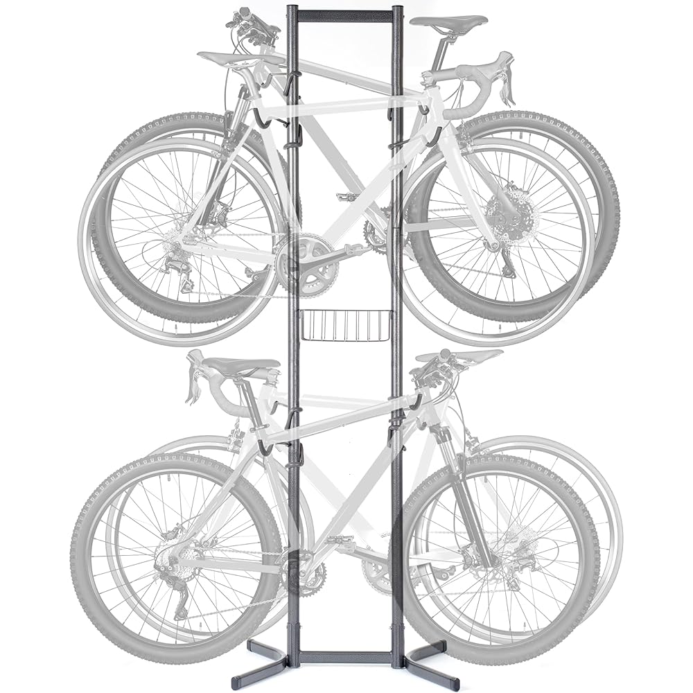 Standing Bike Rack by Delta Cycle - Tool-Free Adjustable Bike Floor Stand for Mountain, Fat Tire, Road Bikes, Freestanding Bike Stand for Garage Parking : Tools & Home Improvement