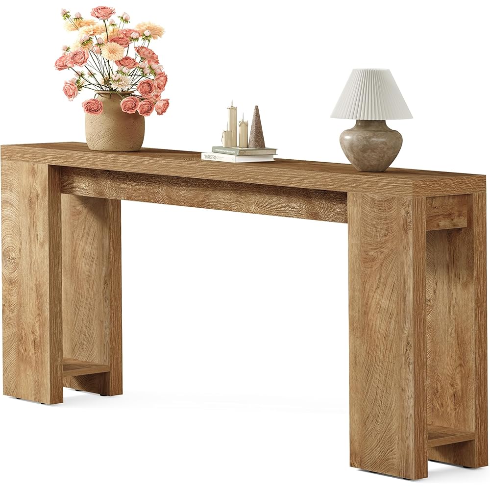 Little Tree 70.9-Inch Long Console Table, Narrow Sofa Table Behind The Couch, Farmhouse Console Table for Living Room, Entryway, Hallway : Home & Kitchen