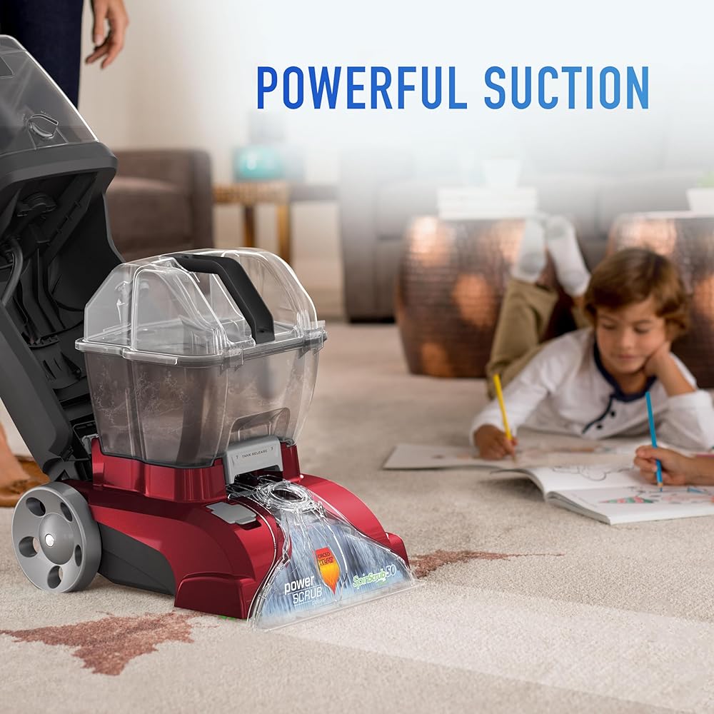 - Hoover PowerScrub Deluxe Carpet Cleaner Machine for Carpet and Upholstery, Deep Cleaning Carpet Shampooer Machine with Multi-Purpose Tools, Pair Carpet Cleaner Solution - Carpet Steam Cleaners