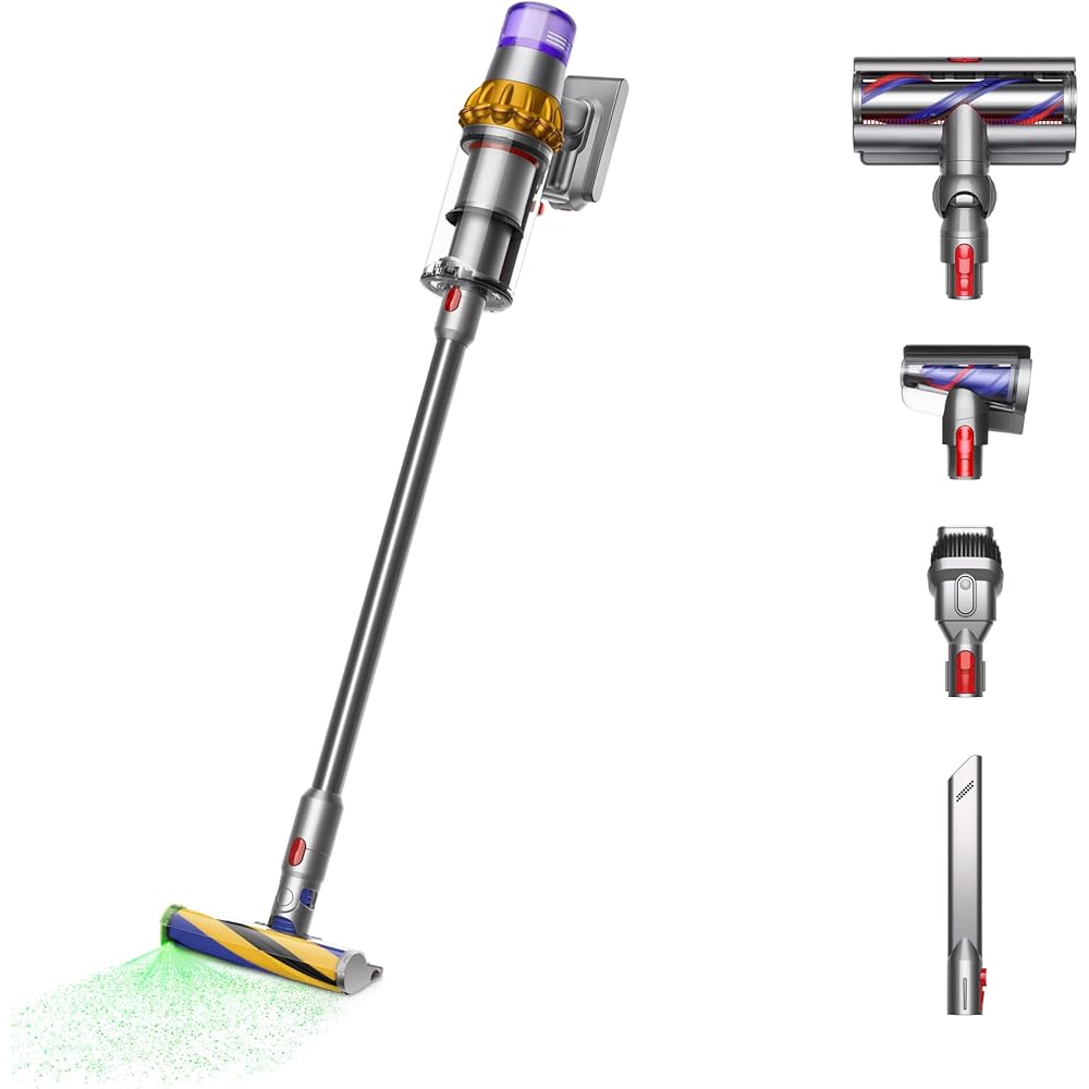 Dyson V15 Detect Cordless Vacuum Cleaner, Yellow/Nickel : Home & Kitchen