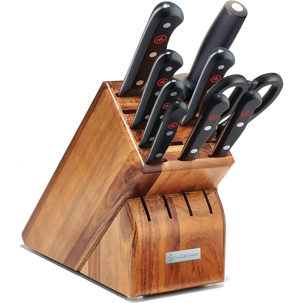 WÜSTHOF Gourmet 10-Piece Knife Block Set: Home & Kitchen