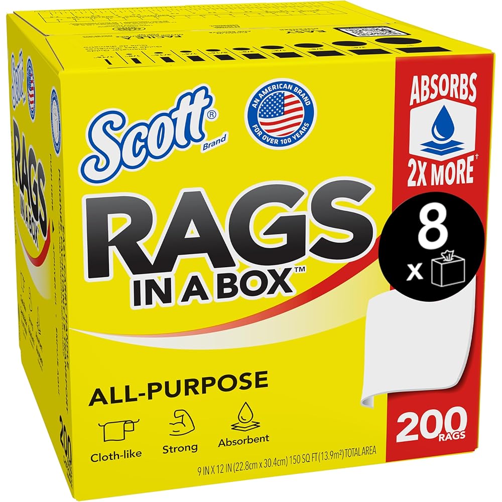 Scott® Rags In A Box™ (75260), All-Purpose Towels, Large 9