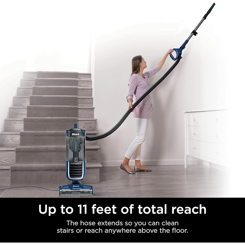 Shark NV151 Navigator Swivel Pro Complete Upright Vacuum with HEPA Filtration, Swivel Steering, Pet Power Brush, Crevice Tool & Upholstery Tool, for Pet Hair & Multi-Surface Cleaning, Navy : Home & Kitchen