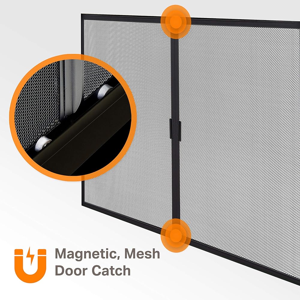 Pleasant Hearth AT-1002 Ascot Fireplace Glass Door, Black, Large : Home & Kitchen