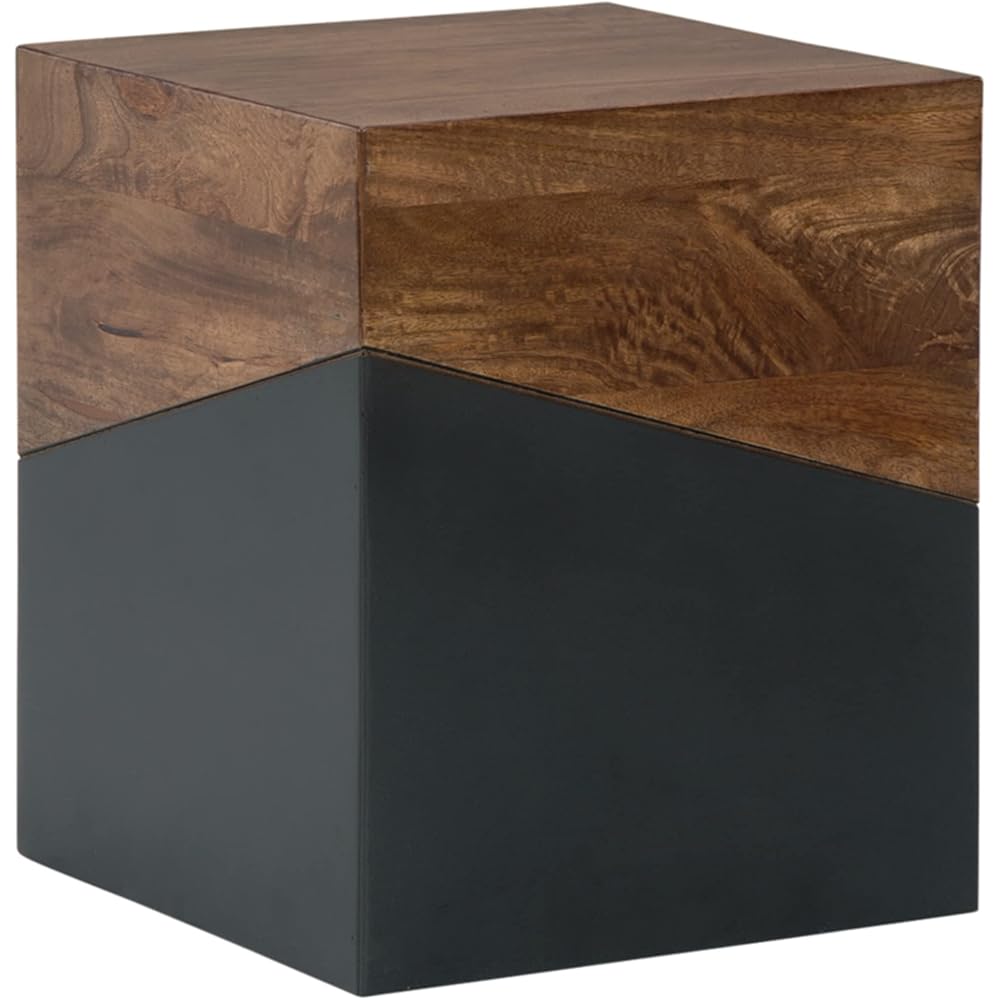 Signature Design by Ashley Trailbend Eclectic Accent End Table, Brown & Gunmetal : Home & Kitchen