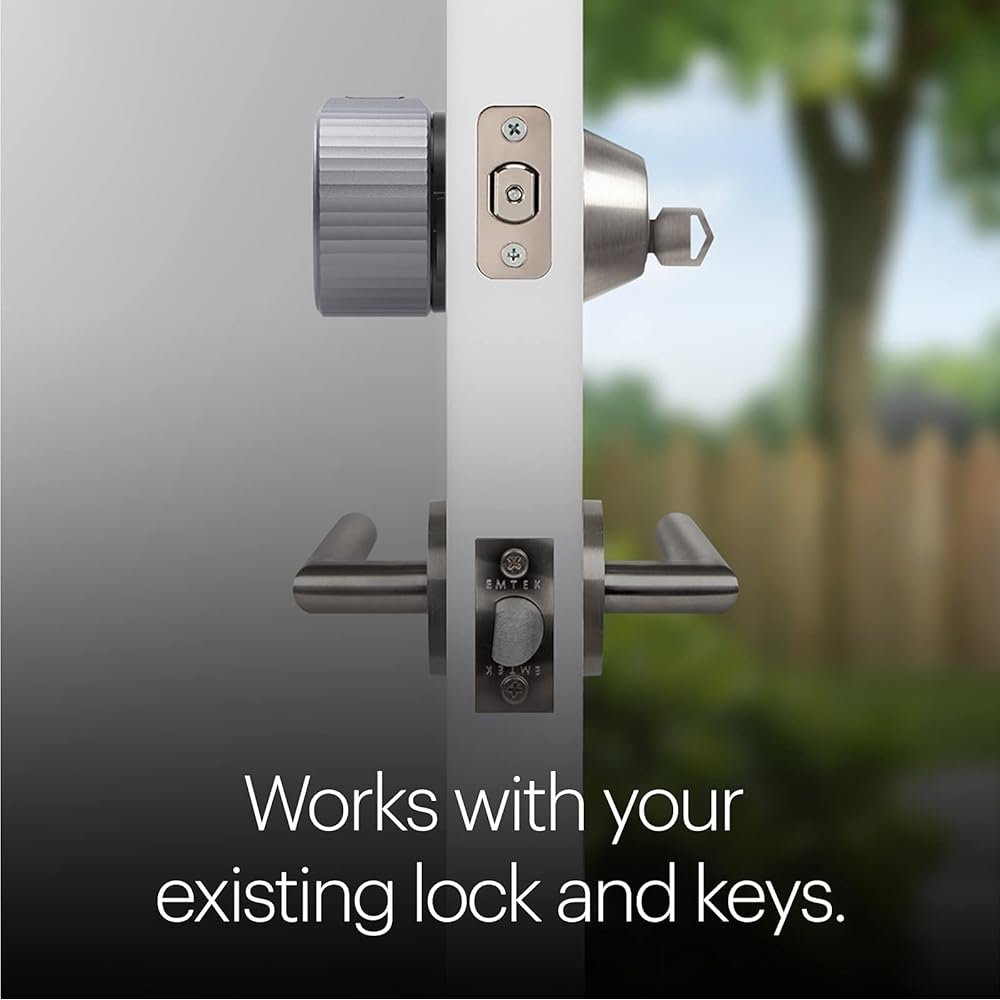 August Home, Silver Wi-Fi Connected Smart Keyless Entry Door Lock, Electronic Door Lock Fits Your Existing Deadbolt in Minutes, ‎ ‎AUG-SL05-M01-S01 -
