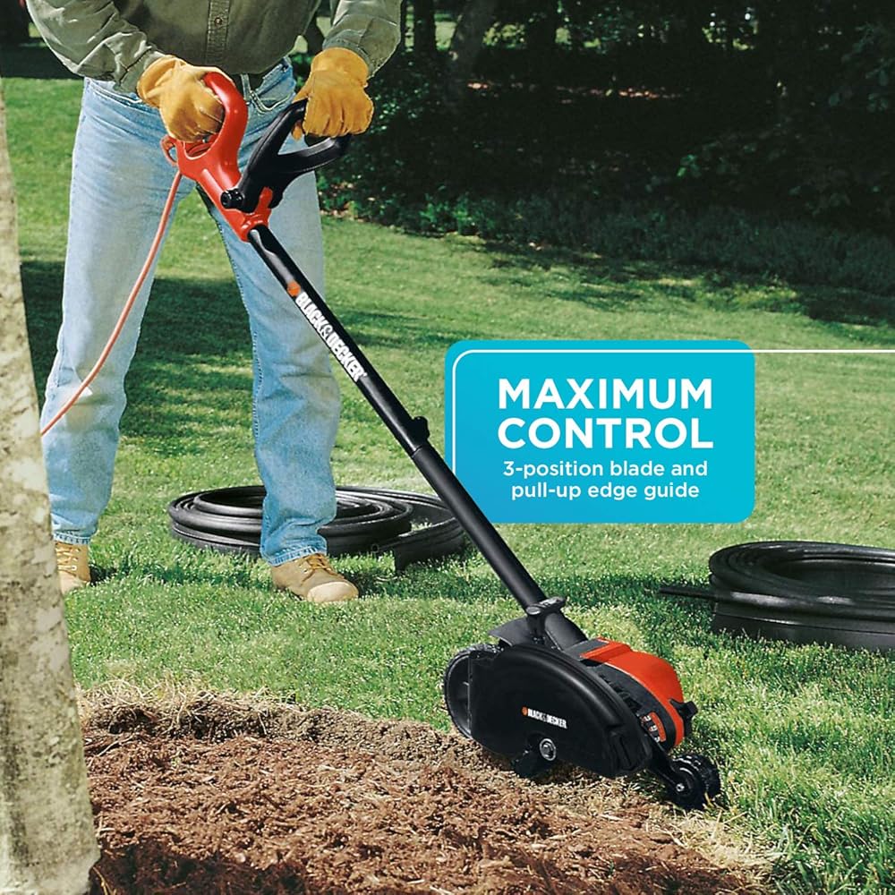 : BLACK+DECKER 12 Amp 2-in-1 Landscape Edger and Trencher, (LE760FF) : Patio, Lawn & Garden