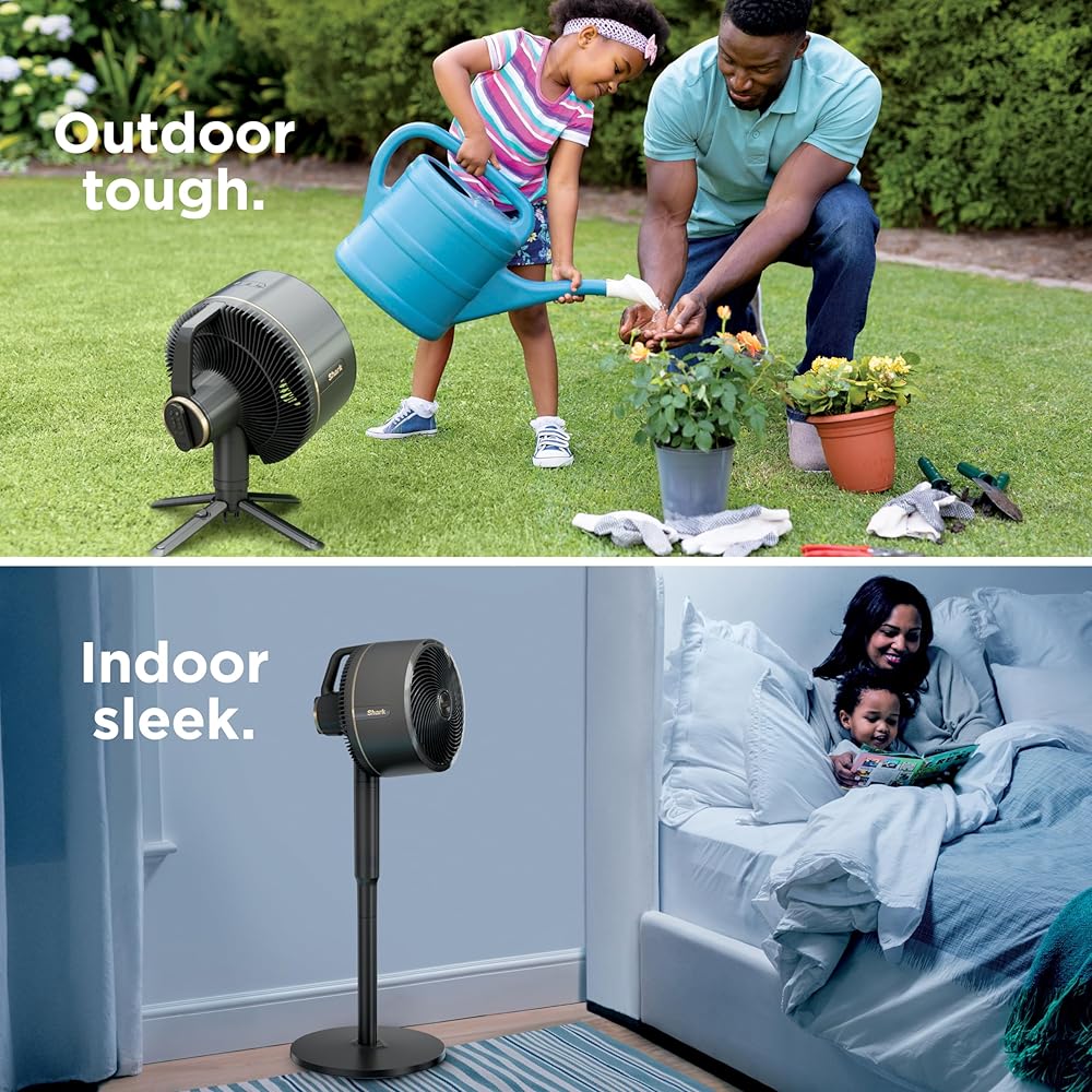 Shark FlexBreeze - Indoor & Outdoor Fan, Corded and Cordless, 2-in-1 Oscillating Pedestal and Tabletop, Up to 24-Hr Battery, FA202 : Home & Kitchen