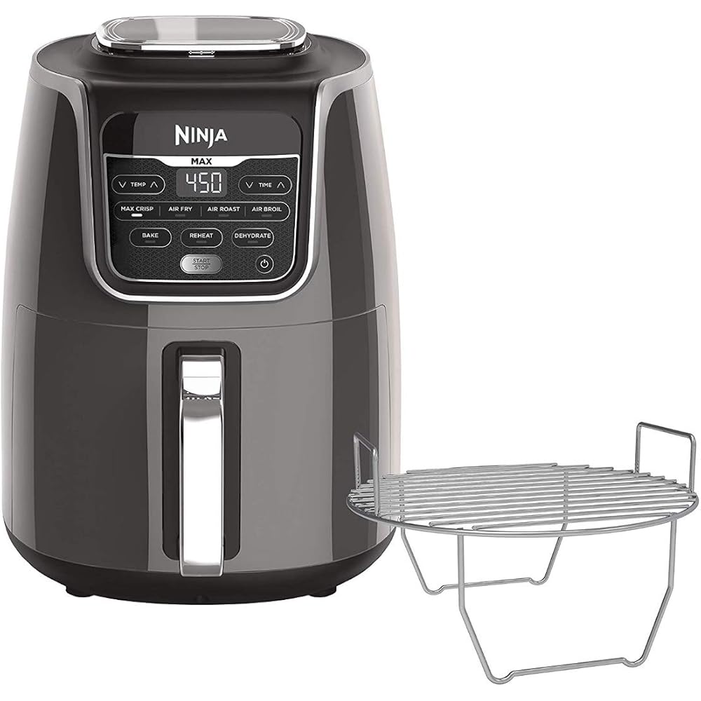 Ninja AF161 Max XL Air Fryer that Cooks, Crisps, Roasts, Bakes, Reheats and Dehydrates, with 5.5 Quart Capacity, and a High Gloss Finish, Grey : Home & Kitchen