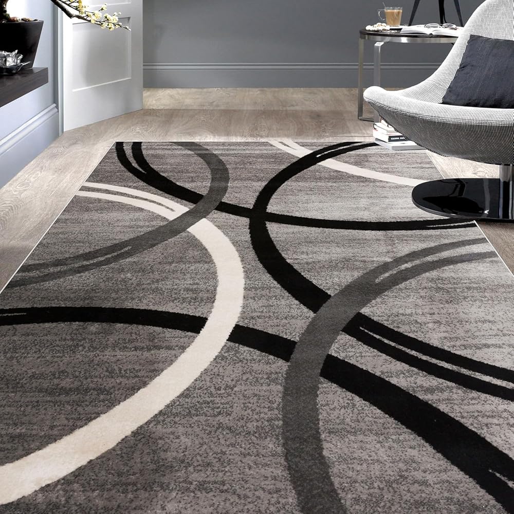 Rugshop Modern Wavy Circles Design Area Rug 7' 10