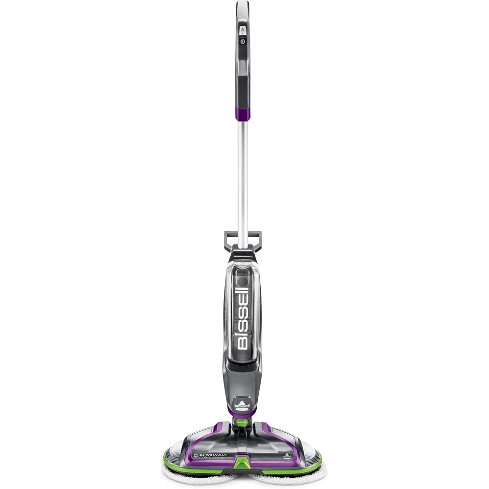 - BISSELL® Spinwave Cordless Pet Hard Floor Spin Mop Cleaner 18V with washable mop pads for sealed hard floors, 23157