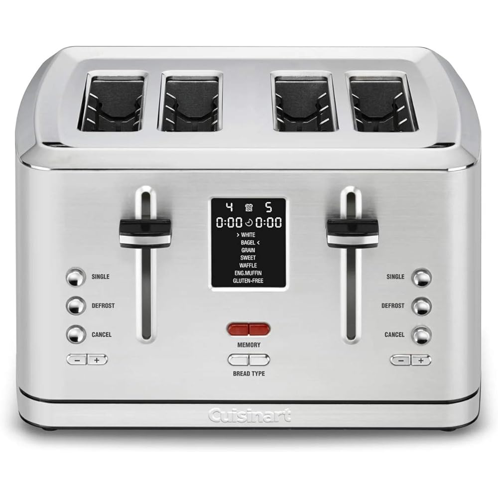 Cuisinart CPT-740 4-Slice Digital MemorySet Toaster, Stainless Steel, Silver