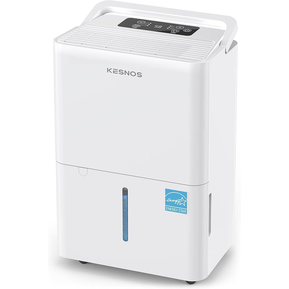 - Kesnos 30 Pints Energy Star Dehumidifier for Spaces Up to 2,500 Sq. Ft, Quiet Dehumidifier for Home, Bedroom, Bathroom, Basement with Drain Hose, Featuring Mutile Mode, Auto Defrost, Timer Function