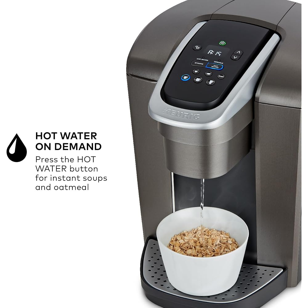 Keurig K-Elite Single Serve K-Cup Pod Coffee Maker, with Strength and Temperature Control, Iced Coffee Capability, 8 to 12oz Brew Size, Programmable, Brushed Slate: Home & Kitchen