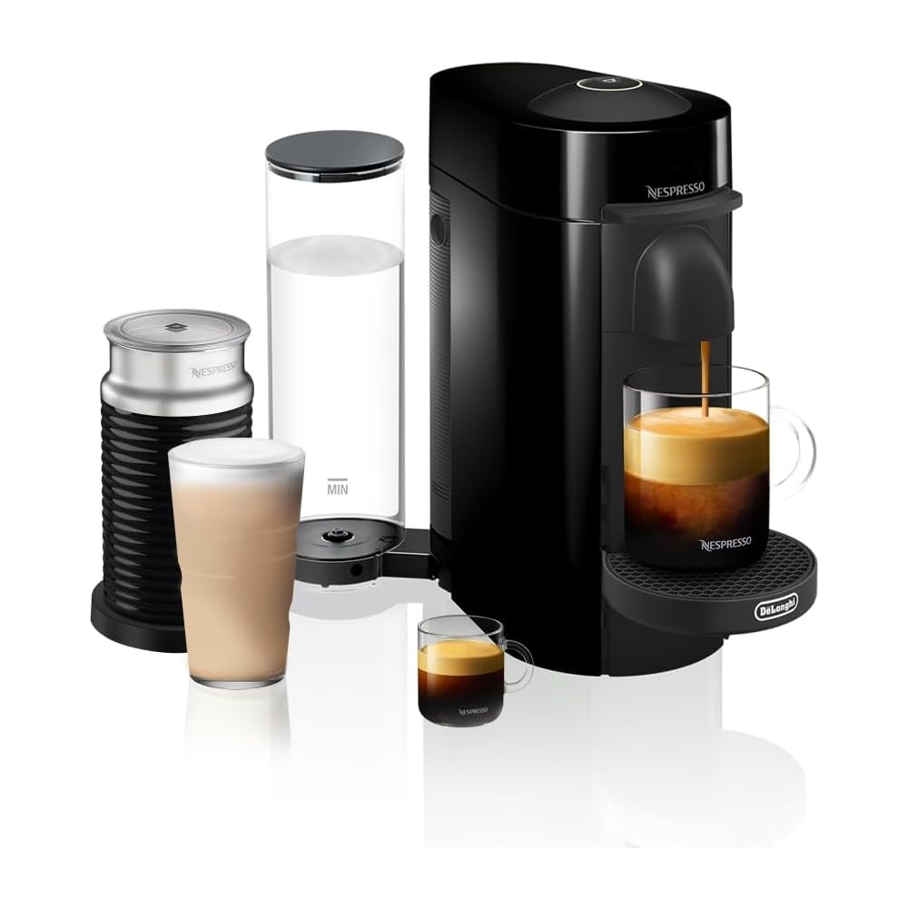 Nespresso VertuoPlus Coffee and Espresso Machine by De'Longhi with Milk Frother, Ink Black: Home & Kitchen